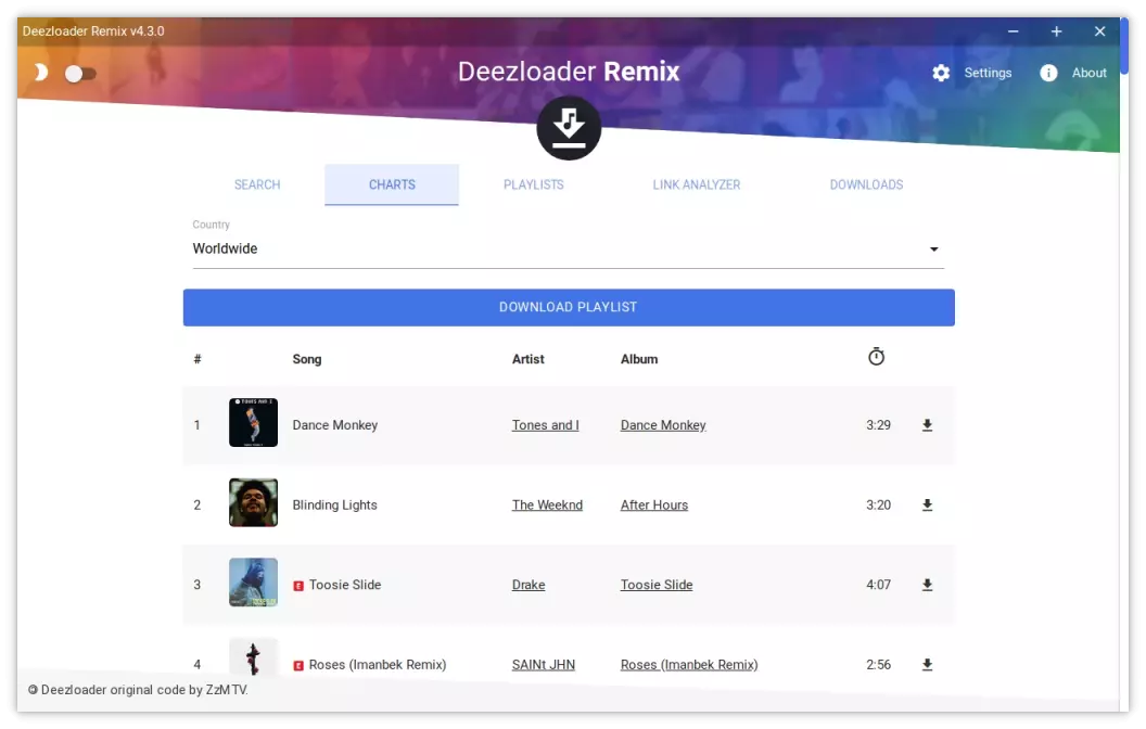 Télécharger de la musique depuis Deezer avec Deezloader